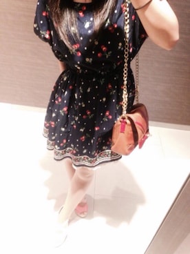 「OLIVE des OLIVE（オリーブデオリーブ）のユニオンジャックショルダー（ショルダーバッグ、ブラウン系）」を使った、ａｙａｐａｎさん（レディース・156cm）の秋コーディネート