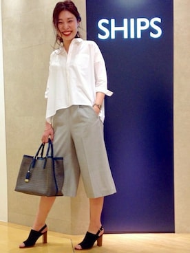 上田さん（レディース・173cm）の春コーディネート