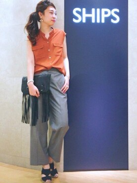 上田さん（レディース・173cm）の春コーディネート