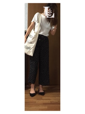 「TODAYFUL（トゥデイフル）のVintageトートバッグ（トートバッグ）」を使った、リサさん（レディース・166cm）の秋コーディネート