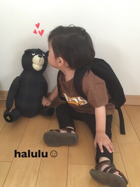「アイテム（おもちゃ、ブラック系）」を使った、haluluさん（キッズ・80cm）の夏コーディネート