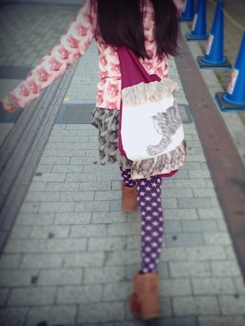 「bortsprungt.（ボシュプルメット）のアイテム」を使った、こけももじゃむ。さん（レディース・153cm）の秋コーディネート