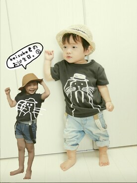 「雨の日コーデ」｜「アイテム（ラッピングキット）」を使った、kenta2011さん（キッズ・110cm）の夏コーディネート