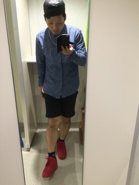 「お買い物」｜「アイテム（キャップ）」を使った、KAZUYAさん（メンズ・170cm）の秋コーディネート