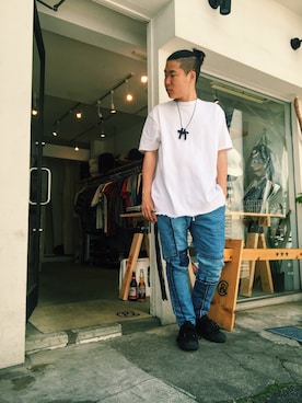 「ETHOS（エトス）のアイテム」を使った、まさをさん（メンズ・168cm）の春コーディネート