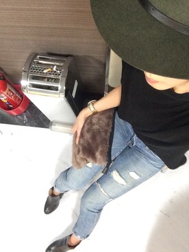 「FLASH REPORT（フラッシュリポート）のアイテム（帽子）」を使った、sakii_0311さん（レディース・174cm）の夏コーディネート