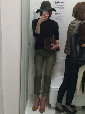 「FLASH REPORT（フラッシュリポート）のアイテム（帽子）」を使った、sakii_0311さん（レディース・174cm）の秋コーディネート