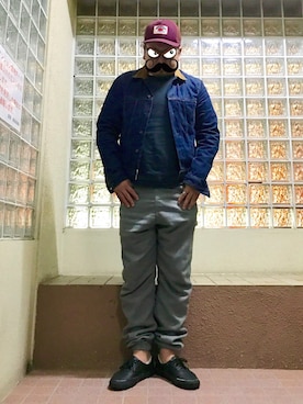 「FULLCOUNT（フルカウント）のアイテム（スウェット）」を使った、gottusoさん（メンズ・179cm）の秋コーディネート