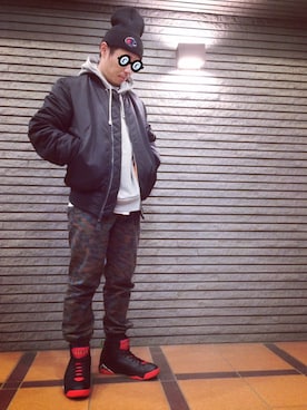「Jordan」｜「アイテム（ブルゾン）」を使った、THE BEYONDさん（メンズ・165cm）の秋コーディネート