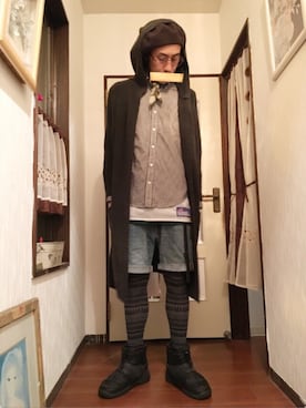 「短パン×レギンス」｜endyさん（メンズ・172cm）の春コーディネート
