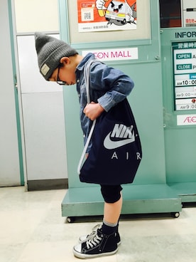 「アイテム（メガネ）」を使った、UCさん（キッズ・110cm）の春コーディネート