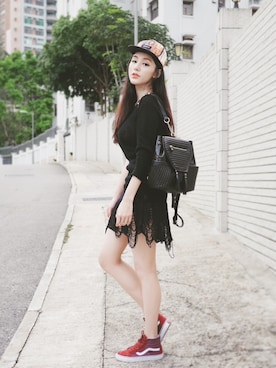 「UNIF（ユニフ）のアイテム（ワンピース/ドレス）」を使った、Phoebe Dreamyさん（レディース・173cm）の春コーディネート