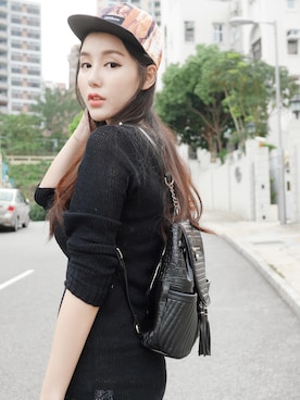 「UNIF（ユニフ）のアイテム（ワンピース/ドレス）」を使った、Phoebe Dreamyさん（レディース・173cm）の春コーディネート