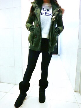 「PLAY ROOM（プレイルーム）のアイテム」を使った、CWさん（レディース・170cm）の冬コーディネート