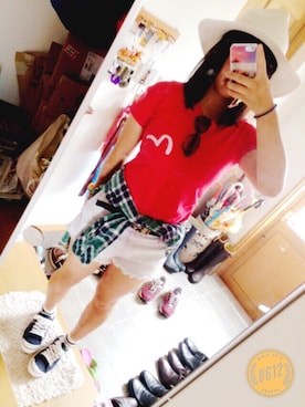 「eb's（エビス）のアイテム」を使った、ぽんすけさん（レディース・151cm）の夏コーディネート