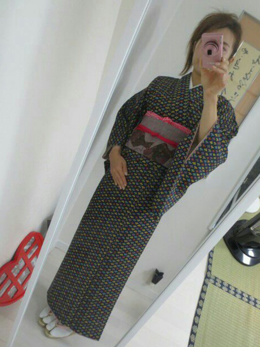 「着物、和装、kimono、きもの、名古屋帯、 小紋柄」｜「アイテム（浴衣、その他）」を使った、♡hitomi♡さん（レディース・155cm）の春コーディネートの1枚目の写真