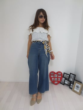 「 オフショルダー」｜♡hitomi♡さん（レディース・155cm）の春コーディネート