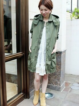 Deuxieme Classeのモッズコートを使った人気ファッション