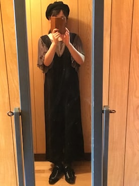 「ROPE' PICNIC（ロペピクニック）のアイテム（サロペット/オーバーオール）」を使った、RRSさん（レディース・159cm）の秋コーディネート