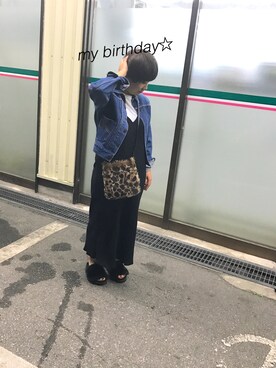 「Omekashi（オメカシ）のアイテム（オールインワン・サロペット）」を使った、artless。。。mushさん（レディース・152cm）の秋コーディネート