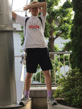 「DAMMY（ダミー）のアイテム」を使った、naoyaさん（メンズ・170cm）の夏コーディネート