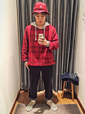 「O'NEIL of DUBLIN（オニールオブダブリン）のアイテム（トップス）」を使った、よへさん（メンズ・170cm）の秋コーディネート