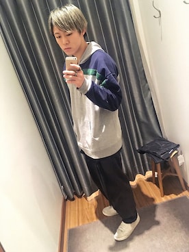 「Self（セルフ）のアイテム」を使った、よへさん（メンズ・170cm）の秋コーディネート