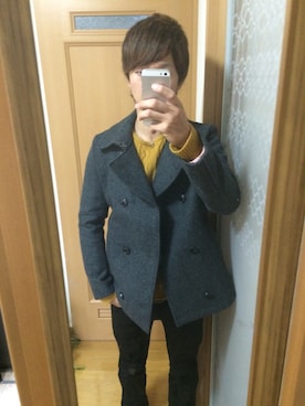 「アイテム（ピーコート）」を使った、もとさん（メンズ・171cm・10代）の秋コーディネート