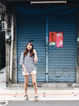 「0_1（リンイー）のアイテム」を使った、crazybabyqqさん（レディース・167cm）の夏コーディネート