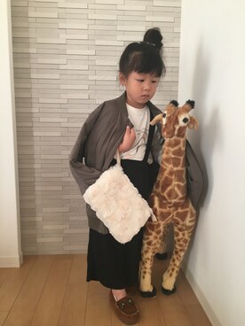 「GLOBAL WORK（グローバルワーク）のアイテム（オールインワン・サロペット）」を使った、yuasakuさん（キッズ・110cm）の秋コーディネート