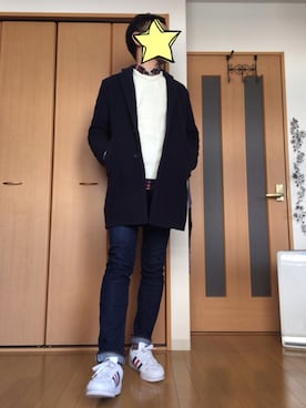「PLST（プラステ）のアイテム（その他アウター）」を使った、たけさん（メンズ・177cm）の冬コーディネート