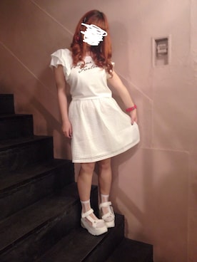 「オーガンジー」｜「アイテム（腕時計）」を使った、ねこまめあやかさん（レディース・156cm）の夏コーディネート