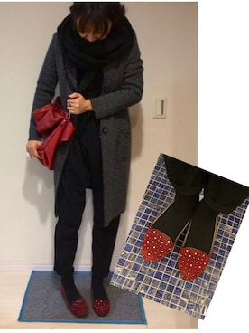 「NINE WEST（ナインウエスト）のアイテム（ジャケット/アウター）」を使った、makoukkoさん（レディース・164cm）の秋コーディネート