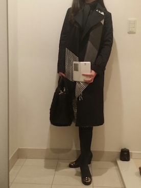 「ボウタイ」｜「アイテム（トレンチコート）」を使った、おはぎさん（レディース・163cm）の秋コーディネート