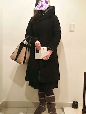 「タートルネック」｜「アイテム（ハンドケア/ハンドクリーム）」を使った、おはぎさん（レディース・163cm）の冬コーディネート