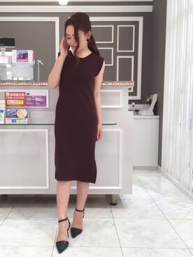 「M.deux（エムドゥ）のアイテム（ワンピース/ドレス）」を使った、AYAさん（レディース・161cm）の夏コーディネート
