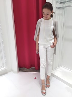 「M.deux（エムドゥ）のアイテム（パンツ）」を使った、AYAさん（レディース・161cm）の夏コーディネート