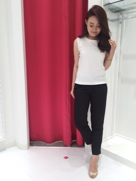 「M.deux（エムドゥ）のアイテム（Tシャツ/カットソー）」を使った、AYAさん（レディース・161cm）の夏コーディネート