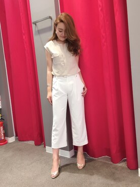 「M.deux（エムドゥ）のアイテム（パンツ）」を使った、AYAさん（レディース・161cm）の夏コーディネート