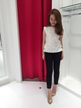 「M.deux（エムドゥ）のアイテム（パンツ）」を使った、AYAさん（レディース・161cm）の夏コーディネート