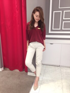「M.deux（エムドゥ）のアイテム（パンツ）」を使った、AYAさん（レディース・161cm）の秋コーディネート