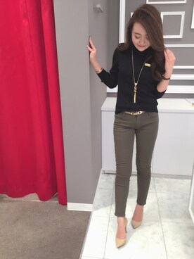 「M.deux（エムドゥ）のアイテム（パンツ）」を使った、AYAさん（レディース・161cm）の秋コーディネート