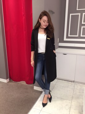 「M.deux（エムドゥ）のアイテム（その他アウター）」を使った、AYAさん（レディース・161cm）の秋コーディネート