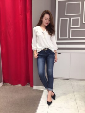 「M.deux（エムドゥ）のアイテム（パンツ）」を使った、AYAさん（レディース・161cm）の秋コーディネート