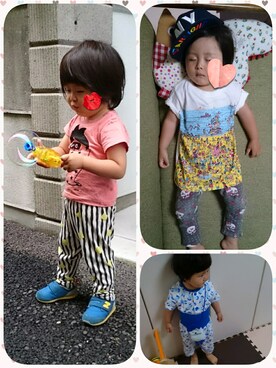 「グラグラ」｜「アイテム（その他）」を使った、おーかさん（キッズ・80cm）の夏コーディネート