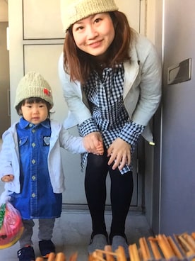 「1歳半」｜「アイテム（その他アウター）」を使った、kantei.uさん（キッズ・70cm）の春コーディネート