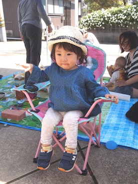 「babyGAP（babyGAP）のアイテム（トップス、ブルー系）」を使った、kantei.uさん（キッズ）の春コーディネート