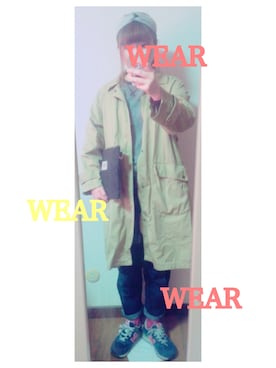 「アイテム（クラッチバッグ、グレー系）」を使った、しいさん（レディース・164cm）の春コーディネート