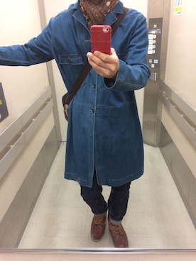 「Levi's RED（リーバイスレッド）のアイテム（その他アウター）」を使った、まいけるさん（メンズ・177cm）の秋コーディネート