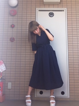 「マキシワンピ」｜ハラグチリナさん（レディース・157cm・20代）の夏コーディネート
